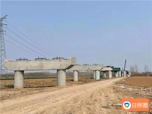 莒县沭河新增一座大桥，6月将现“长虹卧波”！配图