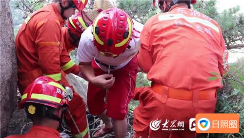 一游客九仙山被困，五莲消防紧急救援配图